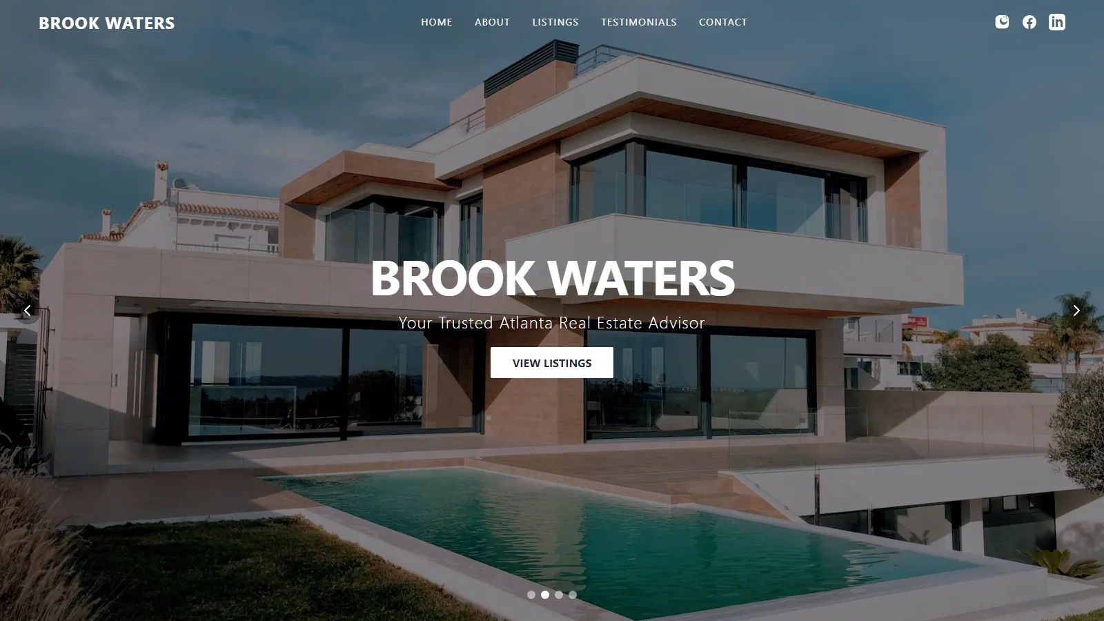 Brook Waters sample real estate website