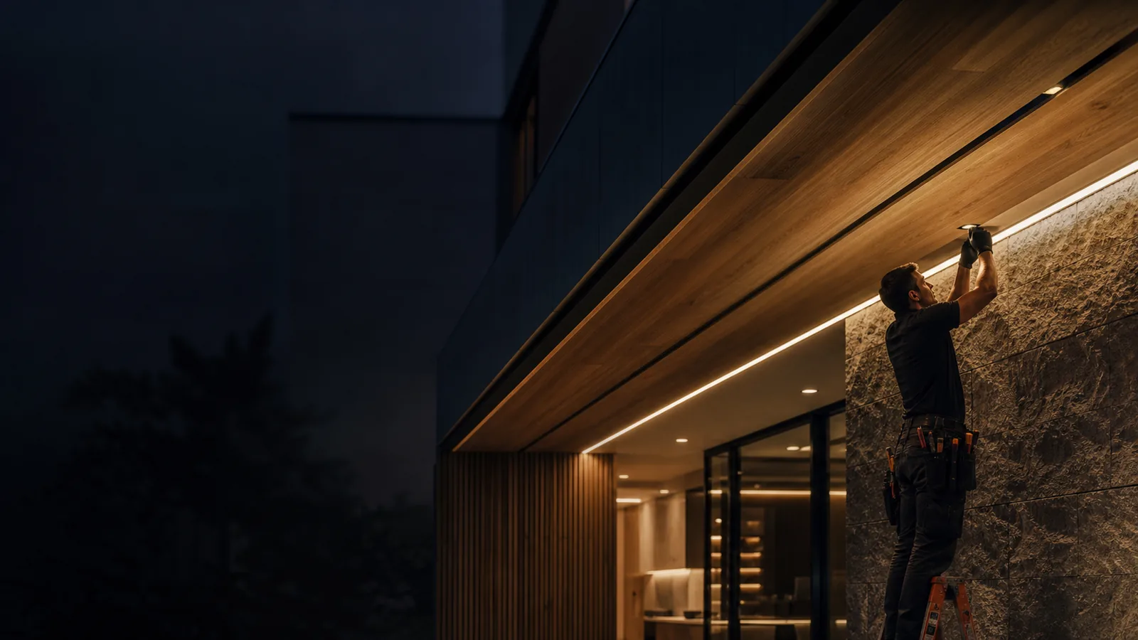 Ironwood Electric website concept with technical lighting