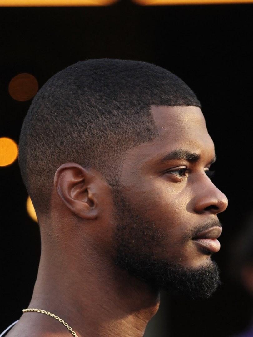 Sharp fade with full beard